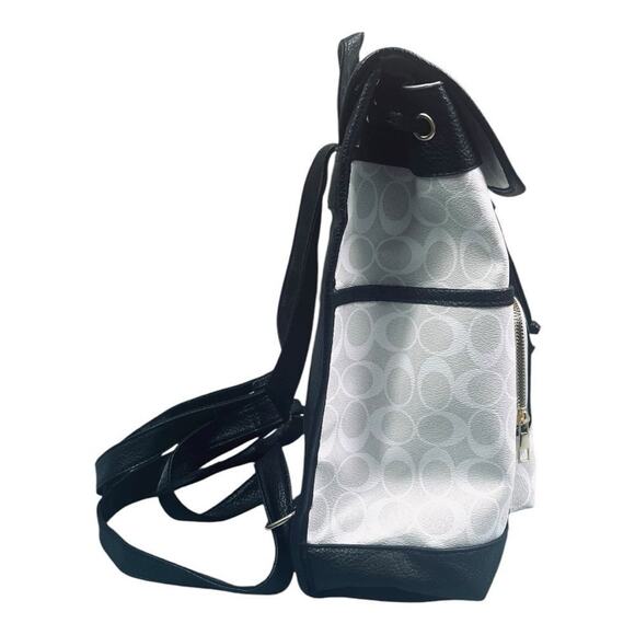 Designer White Gray Track Colorblock Backpack main image 6